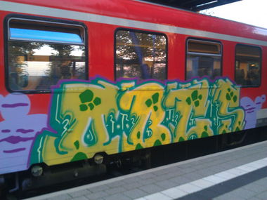Graffiti Train in Saulheim - Photo by FlowRain - OBCS (2012)