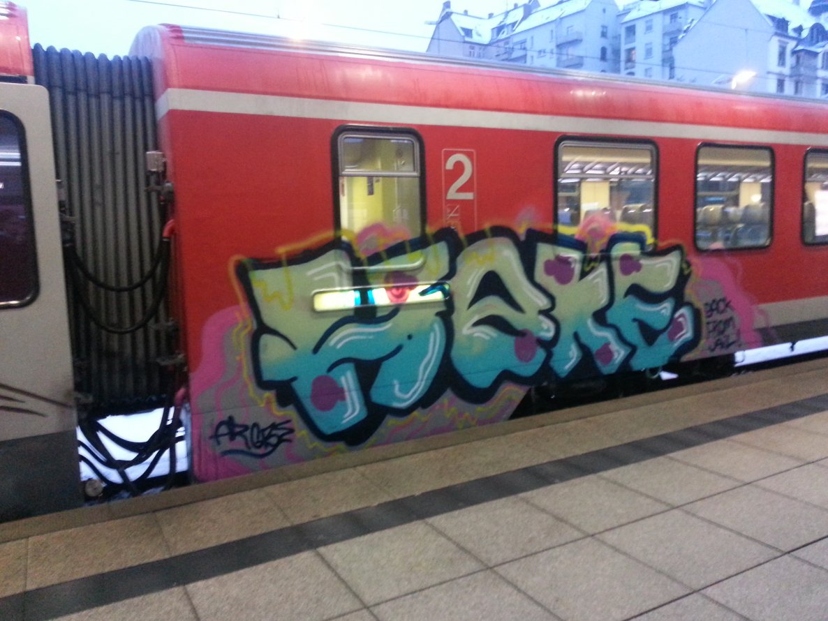 Graffiti Train in Mainz - Photo by FlowRain - Hoke, AR (2013)