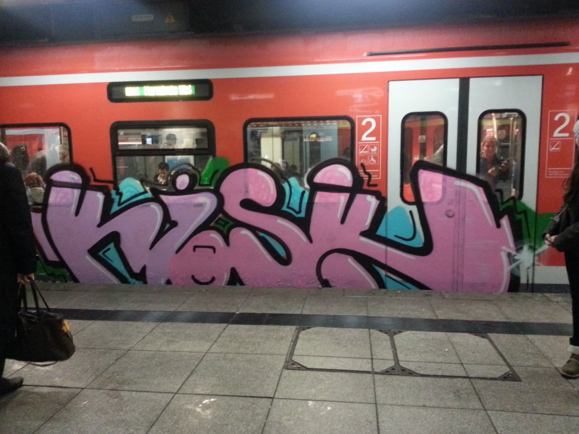 Graffiti Train in Mainz - Photo by FlowRain - Kiosk (2013)
