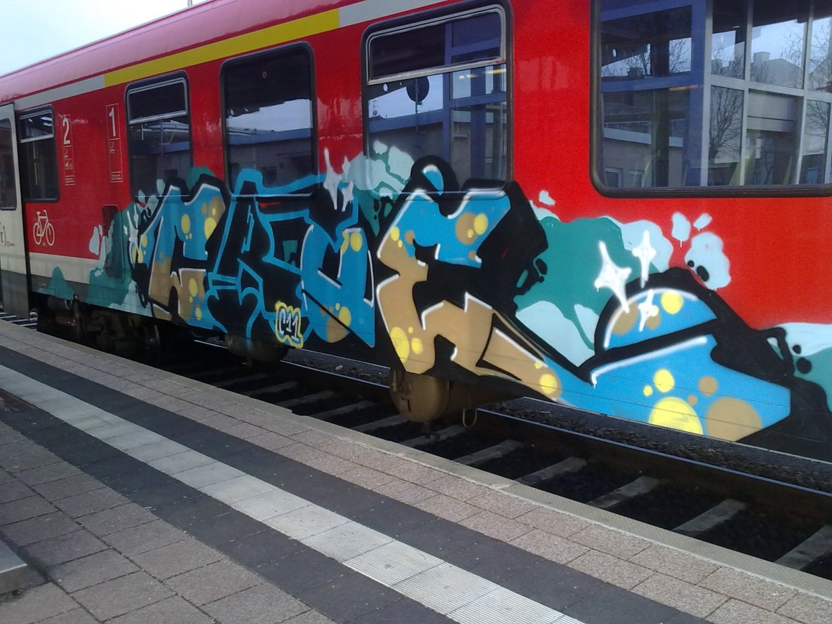 Graffiti Train in Alzey - Photo by FlowRain - Crue (2011)