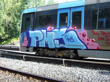 Graffiti Train - Photo by Fonzinated - OIDOR, PMS, STOCKHOLM (2008)