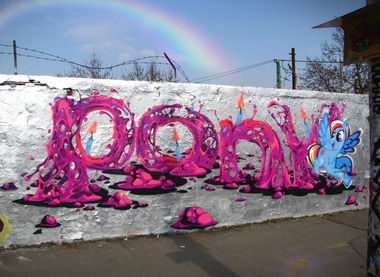 Graffiti Wall in Budapest - Photo by Fork4 - fork, afx, ubs (2013)