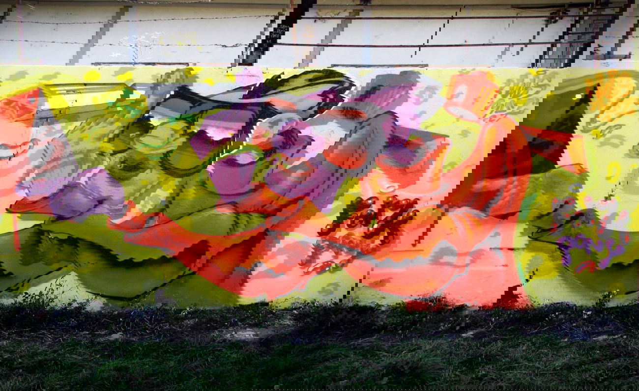 Graffiti Wall in Budapest - Photo by Fork4 - fork, afx, ubs (2014)