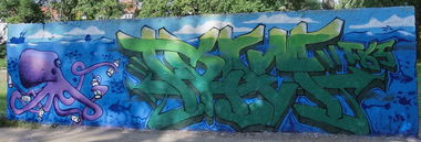 Graffiti Wall in Bonn - Photo by Frame - Fram, FKS (2014)