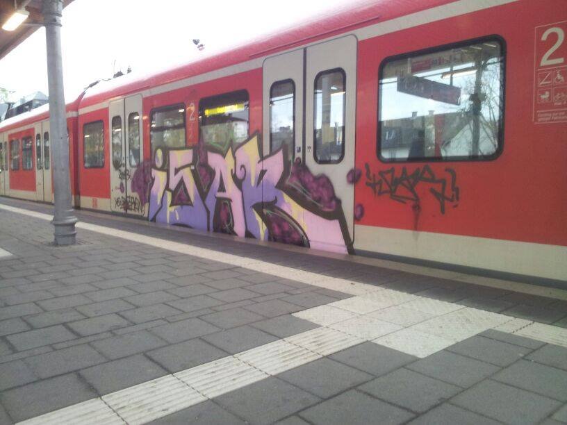 Graffiti Train - Photo by FrankfurtHG - Isar, Bad, Homburg (2013)