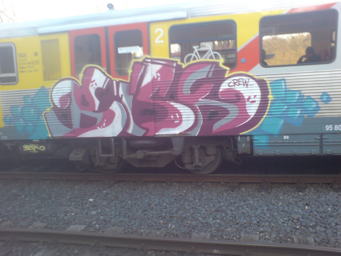 Graffiti Train - Photo by FrankfurtHG - Bisk, Crew, Bisk (2013)