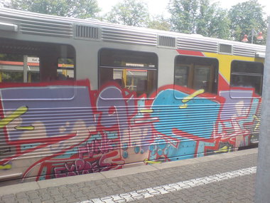 Graffiti Train - Photo by FrankfurtHG - Taunusbahn, Just, Just