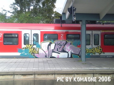 Graffiti Train - Photo by FrankfurtHG - S-Bahn, Just, M&N