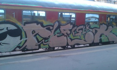 Graffiti Train - Photo by FrankfurtHG - S-Bahn, Alex, Alek