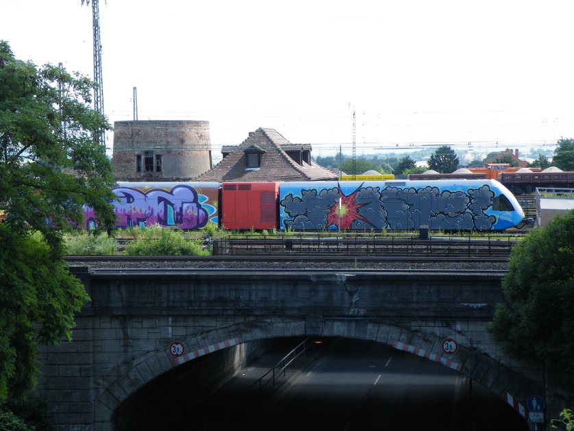 Graffiti Train - Photo by FrankfurtHG - Hope, Fone, Gießen