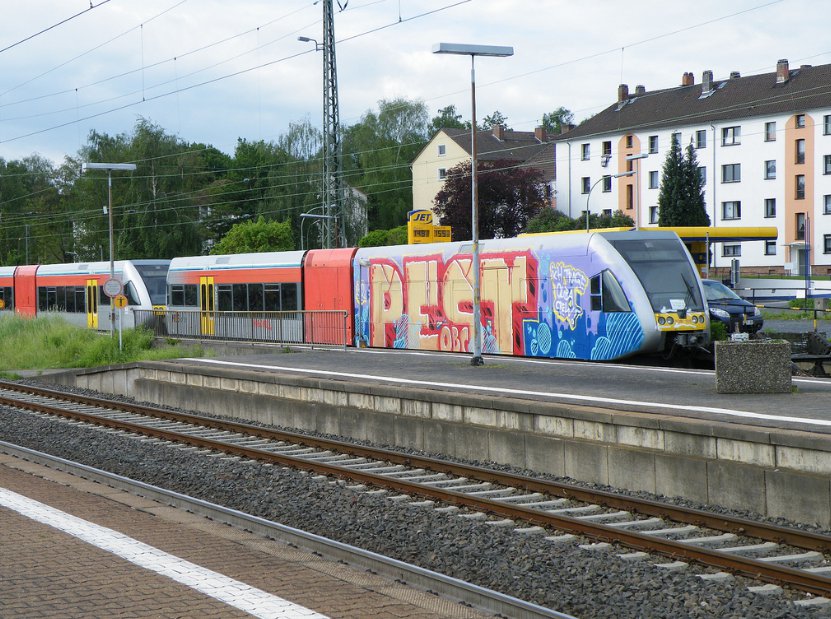Graffiti Train - Photo by FrankfurtHG - Pest, Obc´s, Gießen