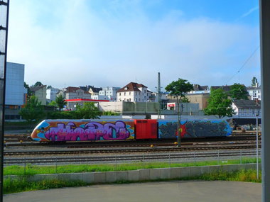 Graffiti Train - Photo by FrankfurtHG - Hope, Fone, Gießen
