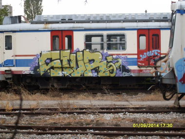 Graffiti Train in Istanbul - Photo by FrankfurtHG - Stur, Istanbul (2014)
