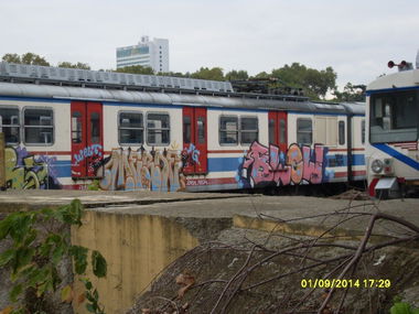 Graffiti Train in Kad?köy - Photo by FrankfurtHG - Merde, Blow, Stur (2014)