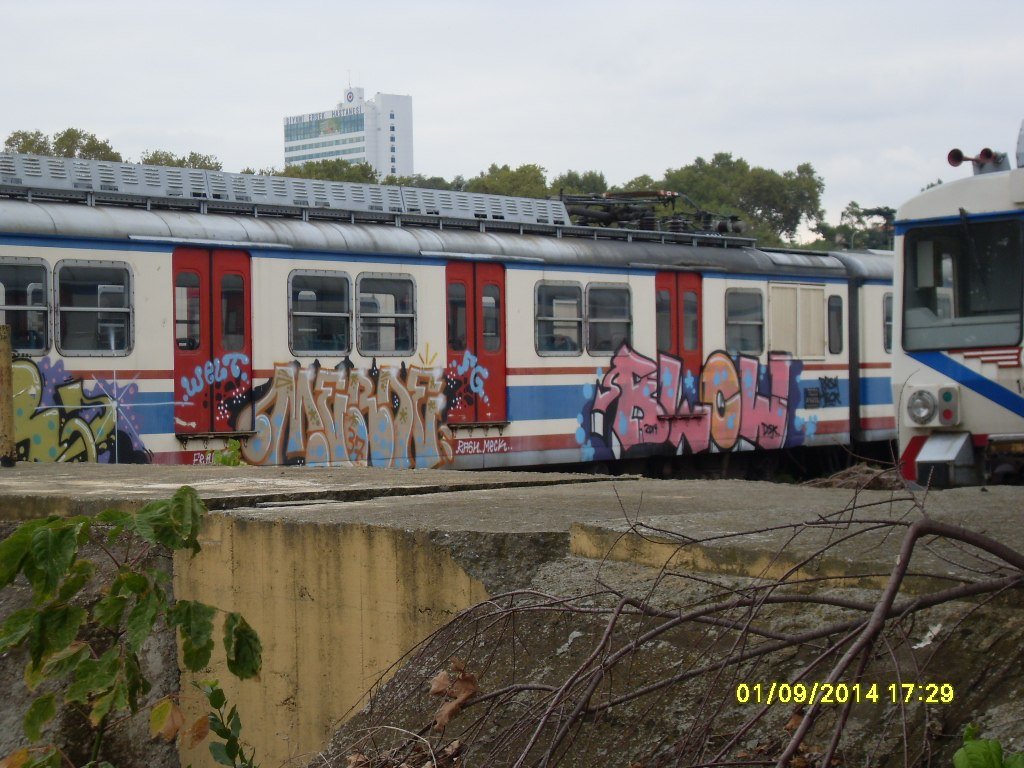 Graffiti Train in Kad?köy - Photo by FrankfurtHG - Merde, Blow, Stur (2014)