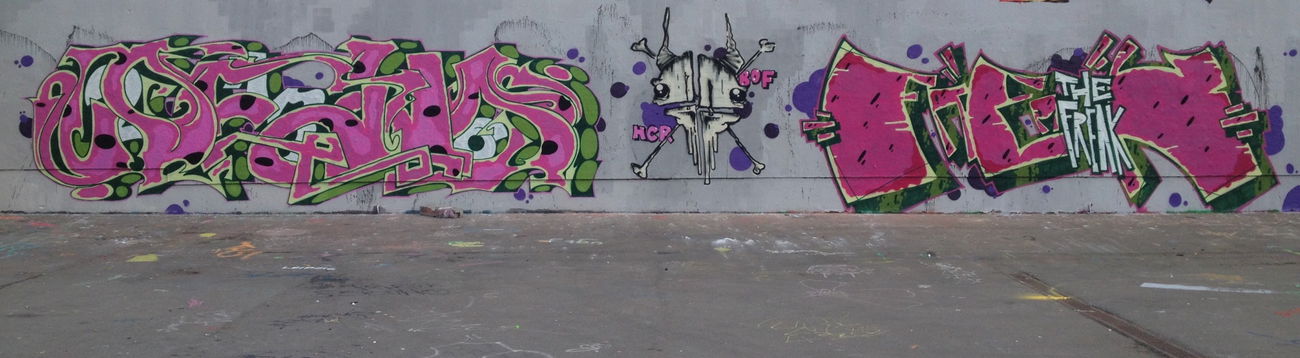 Graffiti Wall in Leipzig - Photo by FreakHcr - Teddy, Freak, Bof (2017)