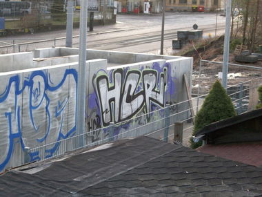 Graffiti Bombing - Photo by FreakHcr - MIA, HCR