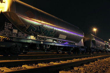 Graffiti Train - Photo by FreightsRipper - fume, fr8, freight