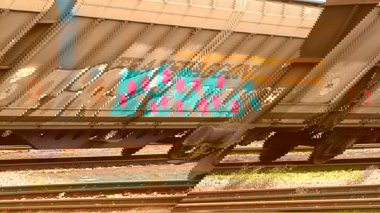 Graffiti Train - Photo by FreightsRipper - fire, freight, train