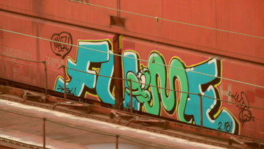 Graffiti Train - Photo by FreightsRipper - fume, freight, fr8