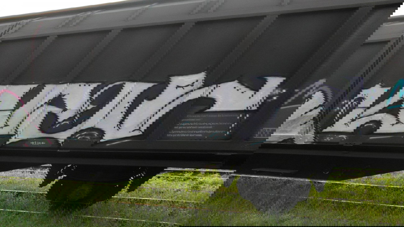 Graffiti Train - Photo by FreightsRipper - lazor, freight, fr8