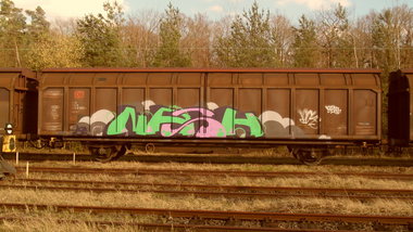 Graffiti Train - Photo by FreightsRipper - nash, freight, fr8