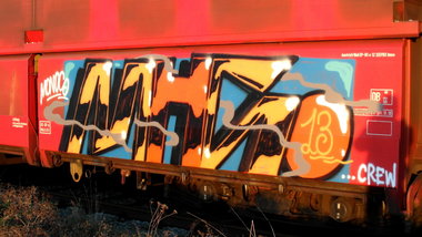 Graffiti Train - Photo by FreightsRipper - mhs, fr8, freight