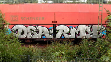 Graffiti Train - Photo by FreightsRipper - dsa, army, fr8