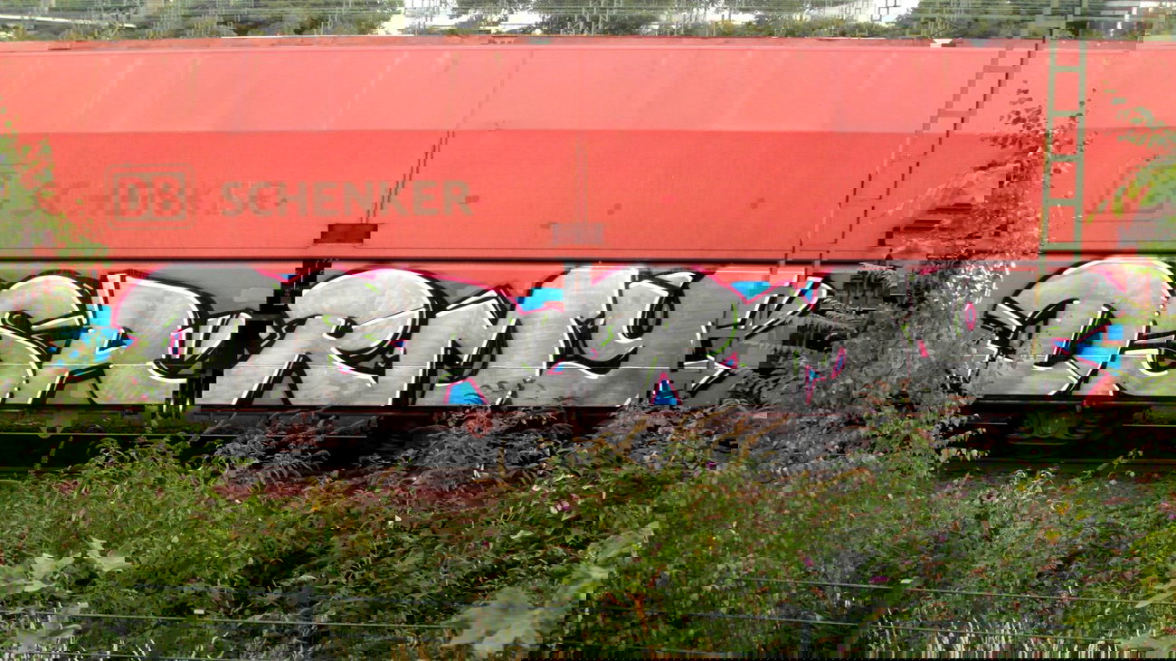 Graffiti Train - Photo by FreightsRipper - dsa, army, fr8