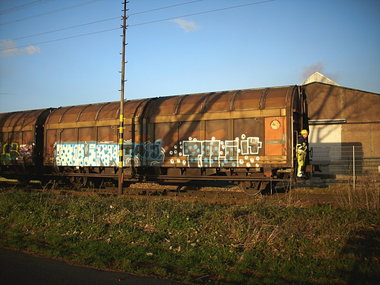 Graffiti Train - Photo by FreightsRipper - tajrr, fr8, freight