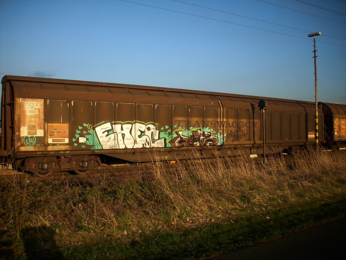 Graffiti Train - Photo by FreightsRipper - ehec, autos, fr8