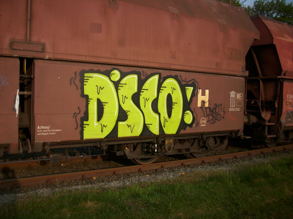 Graffiti Train - Photo by FreightsRipper - dsco, disco, fr8