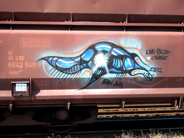 Graffiti Train - Photo by FreightsRipper - aphex, fr8, freight