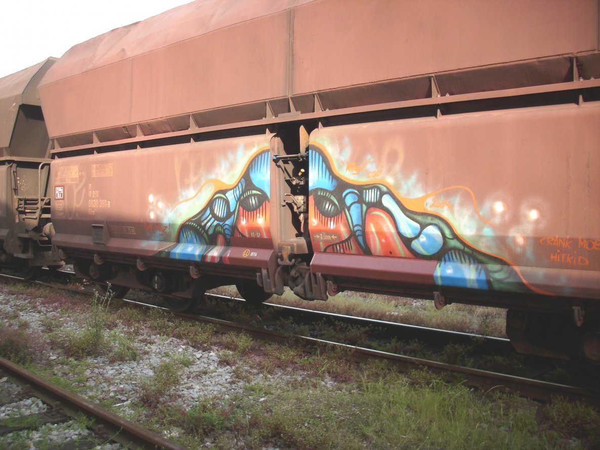 Graffiti Train - Photo by FreightsRipper - aphex, fr8, freight