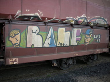 Graffiti Train - Photo by FreightsRipper - alf, ralf, fr8