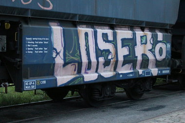 Graffiti Train - Photo by FreightsRipper - loser, fr8, freight