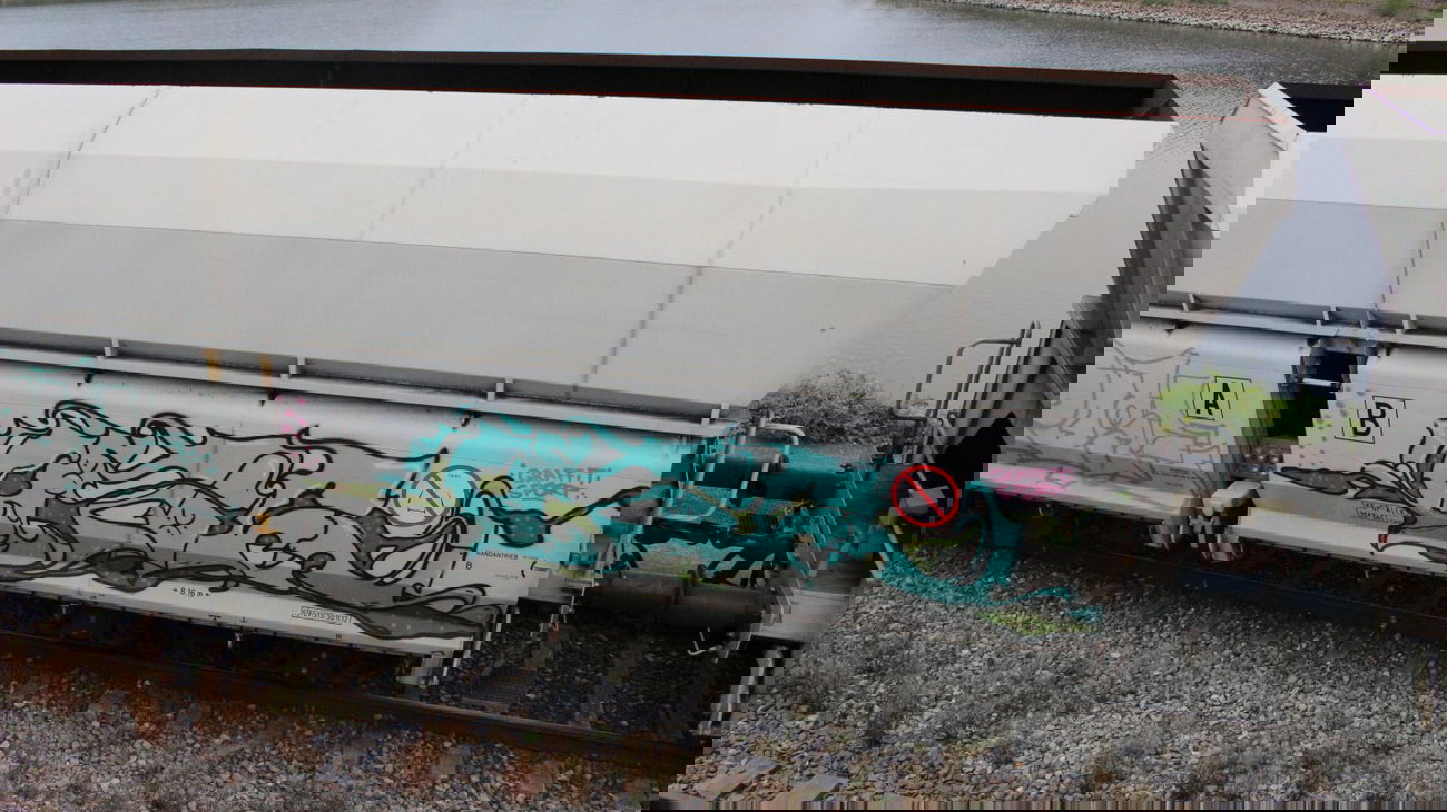 Graffiti Train - Photo by FreightsRipper - lazor, fr8, freight