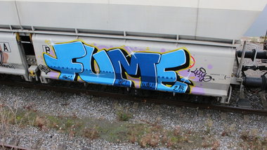 Graffiti Train - Photo by FreightsRipper - fume, fr8, freight