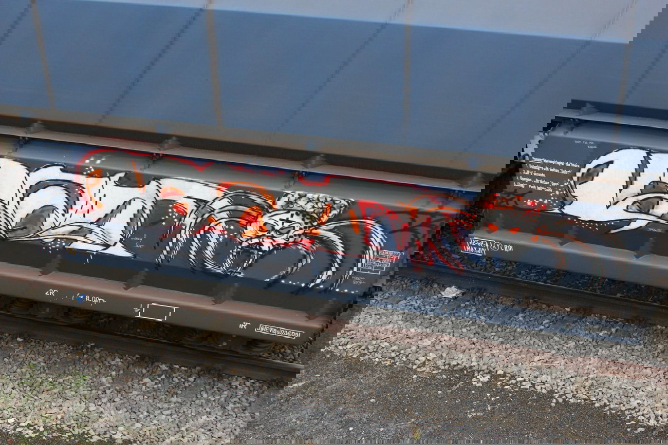 Graffiti Train - Photo by FreightsRipper - lazor, fr8, freight