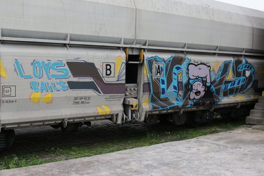 Graffiti Train - Photo by FreightsRipper - loys, freight, fr8