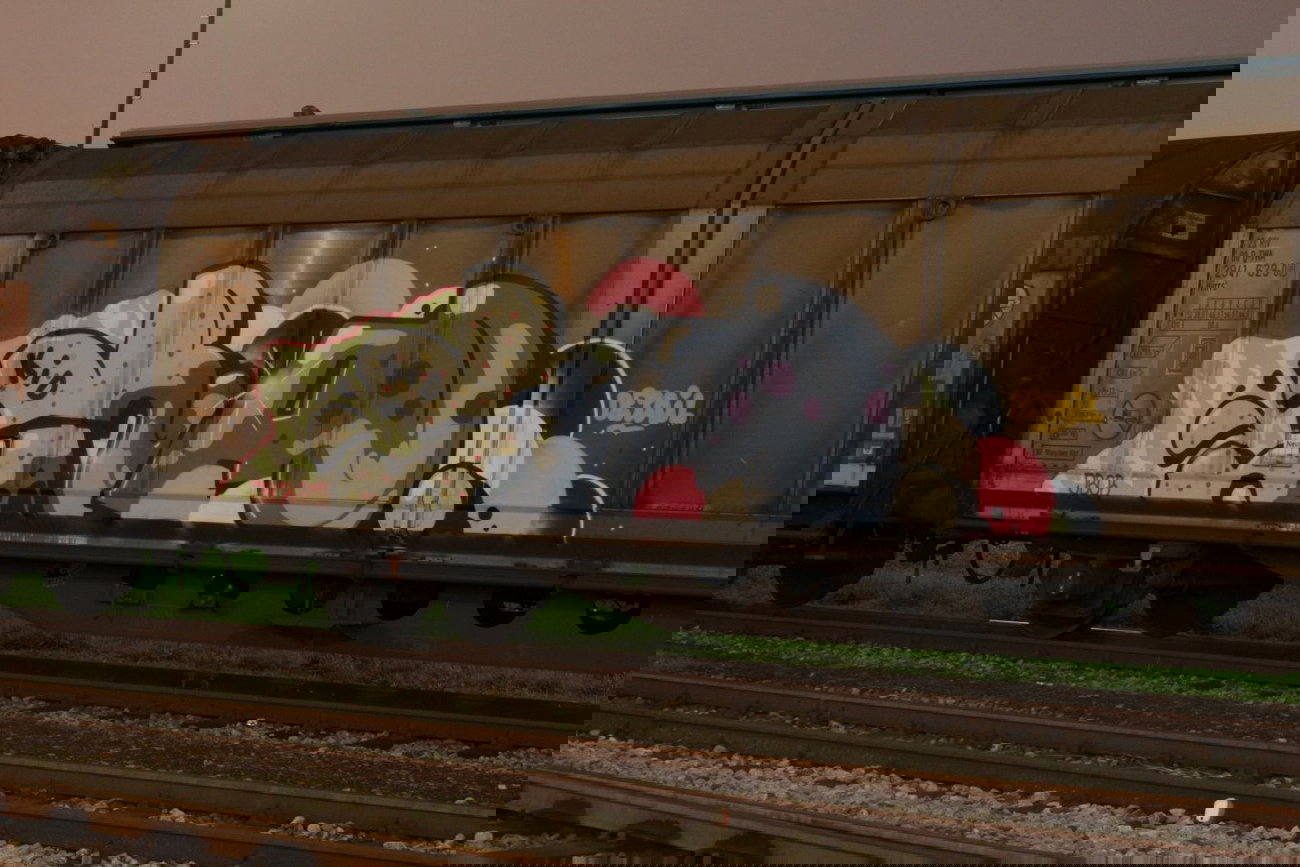 Graffiti Train - Photo by FreightsRipper - kid, crap, jbcb