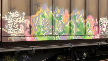 Graffiti Train - Photo by FreightsRipper - osk, fr8, freight