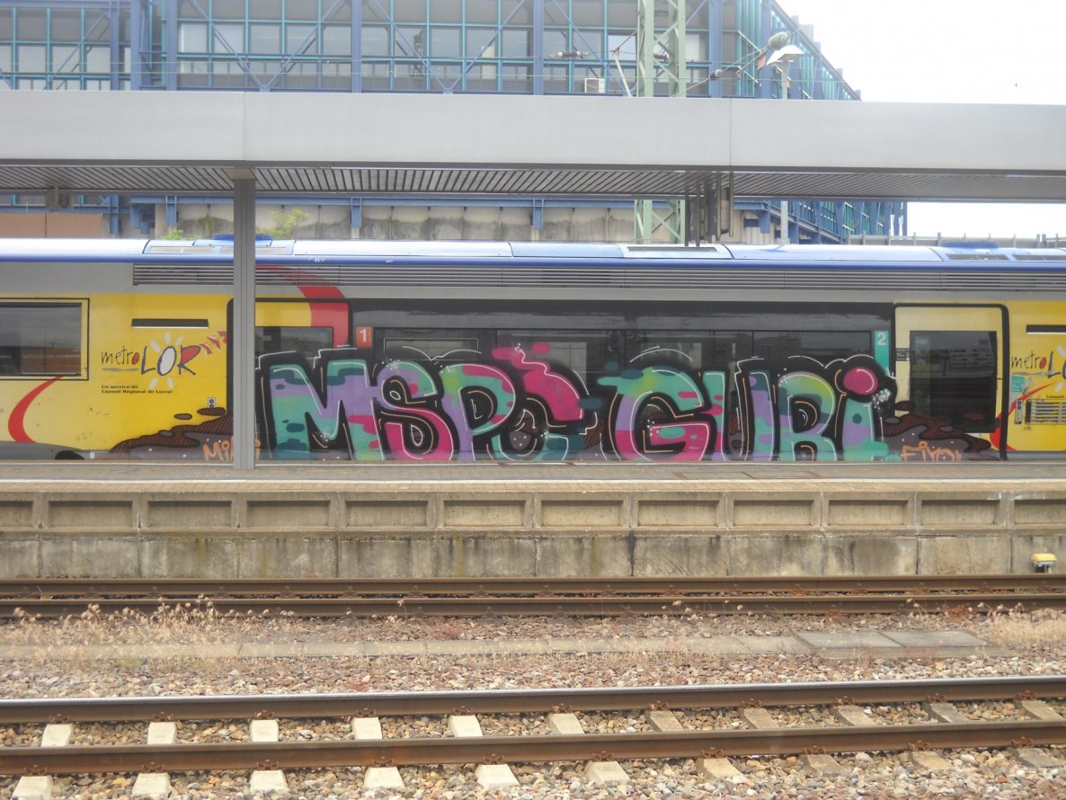 Graffiti Wall in Saarbrücken - Photo by Fremi - MSPC, Myspace, Guri (2013)