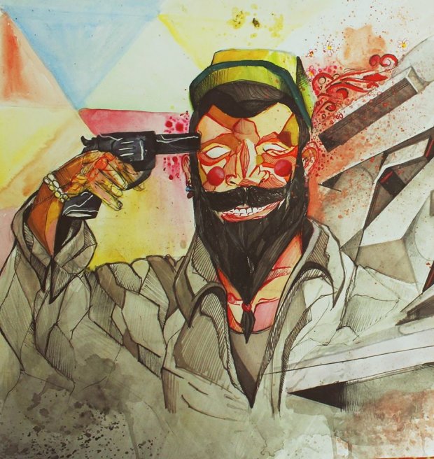 Graffiti Sketch in Izmir - Photo by FreskTire - fresk, suicide, sketch (2013)