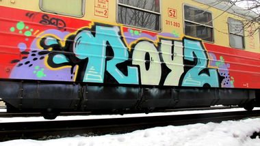 Graffiti Train in Ljubljana - Photo by FriendOrFoe - Royz, Scd (2013)
