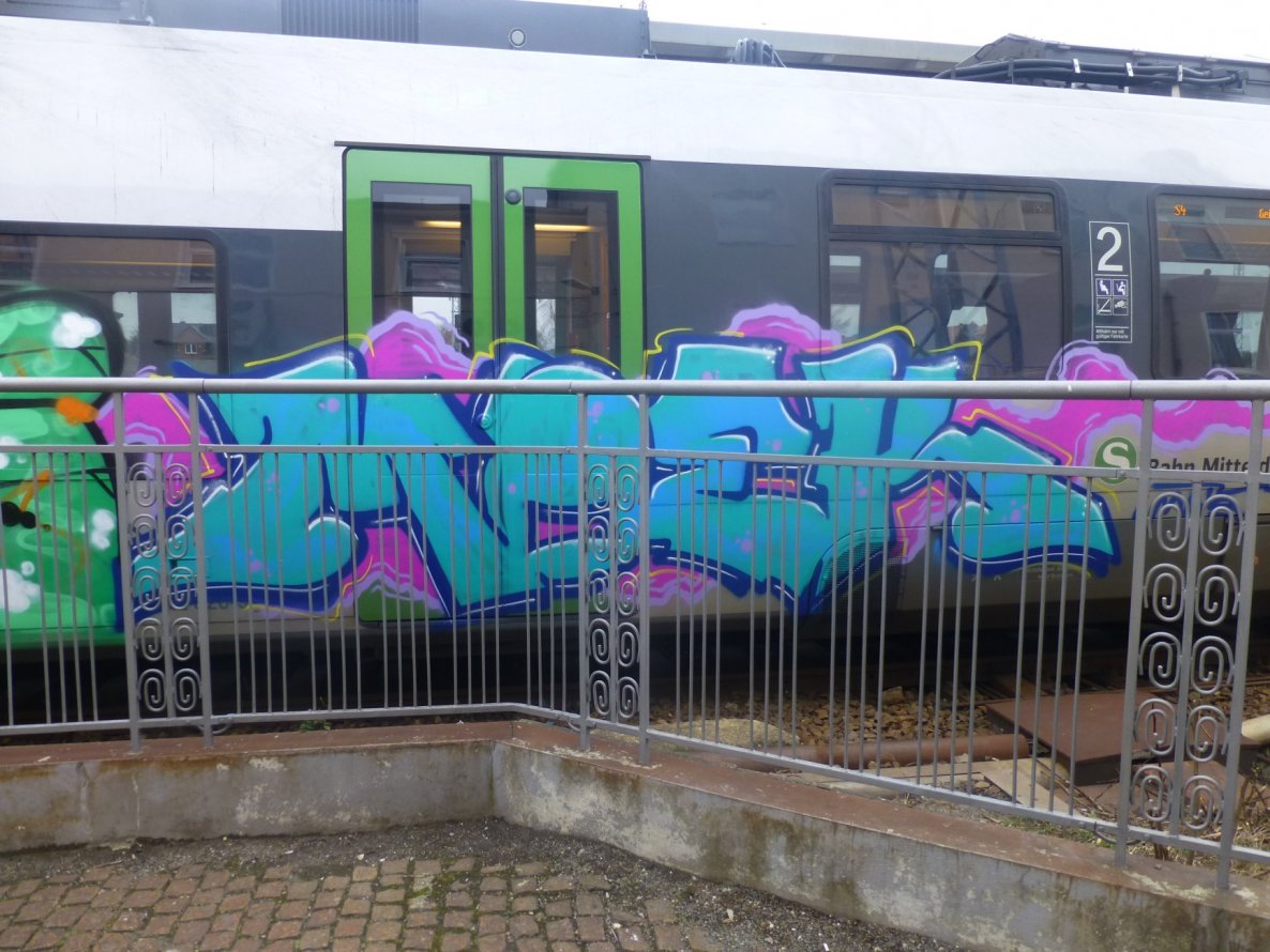 Graffiti Train - Photo by FtKdsRHrdR2KdnP - MOEK, S4 (2015)
