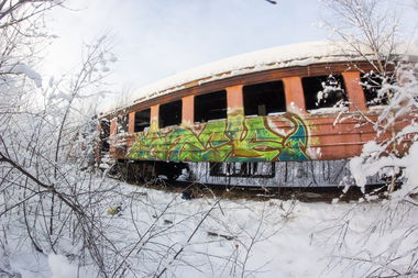 Graffiti Train in Ярославль - Photo by Fuckt - azck, yaroslavl, trane (2018)
