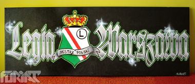 Graffiti Artwork - Photo by Furiat - Legia, Warszawa, canvas (2013)