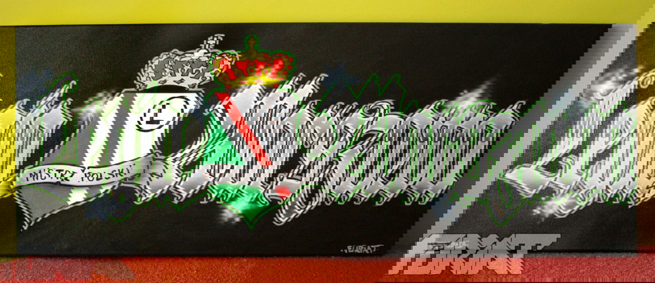 Graffiti Artwork - Photo by Furiat - Legia, Warszawa, canvas (2013)