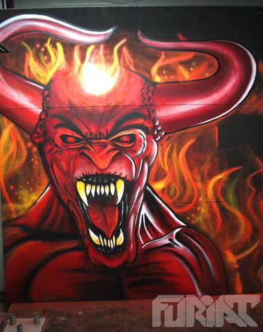 Graffiti Wall - Photo by Furiat - Devil, diabe?, evil (2014)